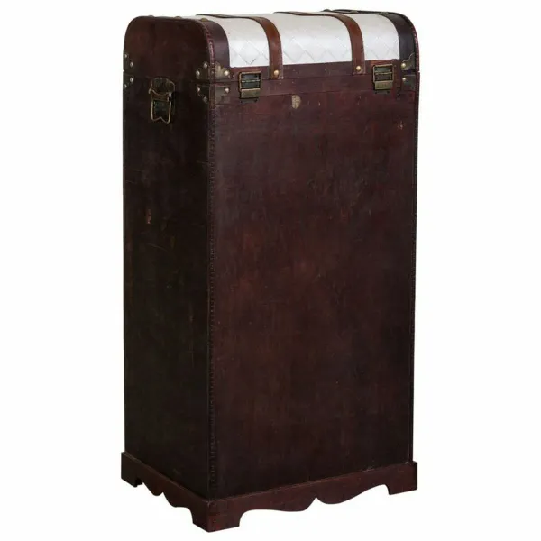 Butelių laikiklis Alexandra House Living Ruda PVC Medžio Metalinis Audinys 30 x 85 x 44 cm Dėžė