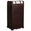 Bottle rack Alexandra House Living Brown PVC Wood Metal Cloth 30 x 85 x 44 cm Chest