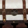 Подставка под бутылки Alexandra House Living Коричневый PVC Деревянный Металл Ткань 30 x 85 x 44 cm Сундук