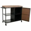 Подставка под бутылки Alexandra House Living Коричневый Железо древесина ели 40 x 83 x 100 cm С колесами