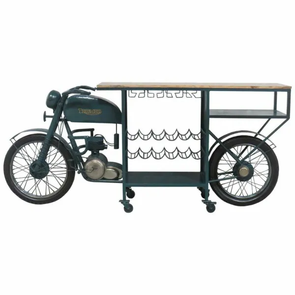 Bottle rack bar Alexandra House Living Drive Blue 45 x 100 x 210 cm