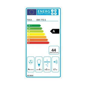 Parastais pārvalks Teka 40476221 70 cm 603 m3/h 67 dB 278W Tērauds