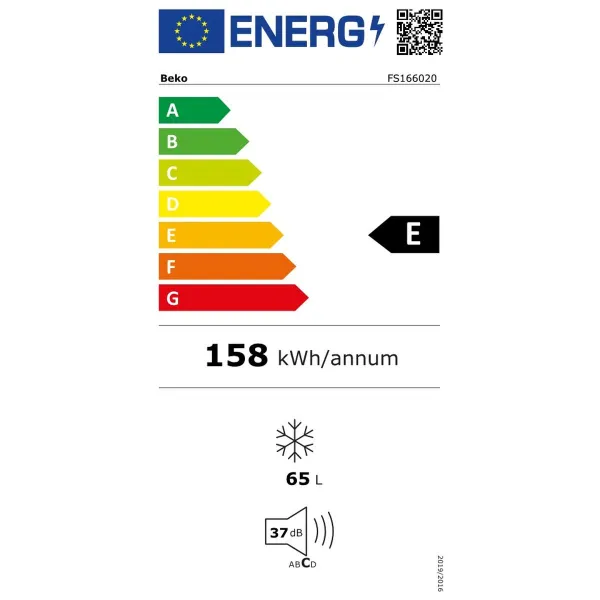 Šaldiklis BEKO FS166020 Balta (81,8 x 47,5 cm)