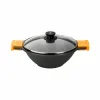 Panna BRA Braisogona_A272028 Melns Melns/Oranžs Metāls Alumīnijs Ø 24 cm Ø 28 cm