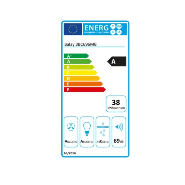 Liesituuletin Balay 3BC696MB 90 cm 600 m3/h 69 dB 220W Valkoinen