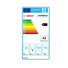 Традиционная вытяжка BOSCH DWB96BC50 590 m³/h 70 dB 215W