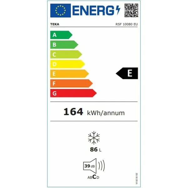Šaldiklis Teka RSF10080EU Balta