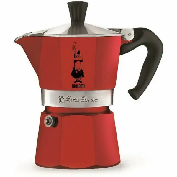 Itališkas Kavinukas Bialetti 0004942/NP 3 Puodeliai Raudona Aliuminis