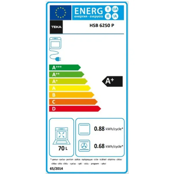 Pirolītiskā cepeškrāsns Teka HSB6250P 3552 W 70 L