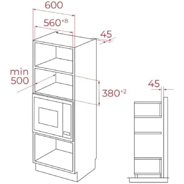 Mikroviļņu Krāsns ar Grilu Teka MSEG825FI   25L 25 L