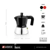Itališkas Kavinukas BRA INOX BLACK 3T Juoda