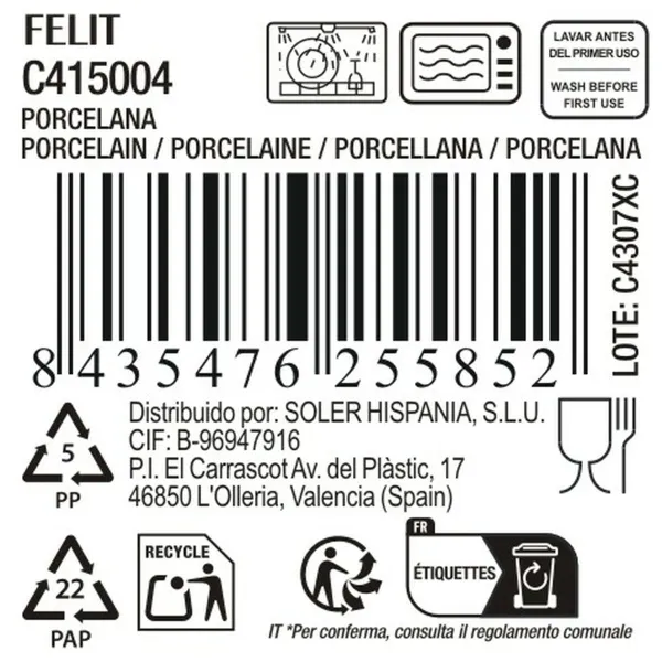 Flat plate La Mediterránea Felit (Ø  27 cm)