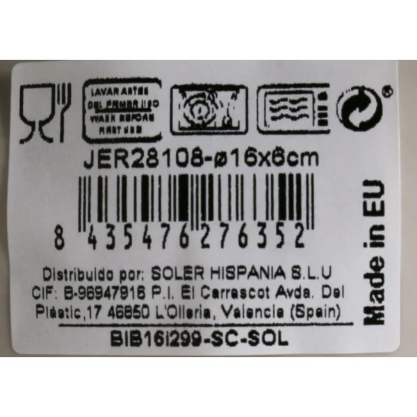 Snack Kulho La Mediterránea Iberica Jerica 16 x 16 x 6 cm (24 osaa)