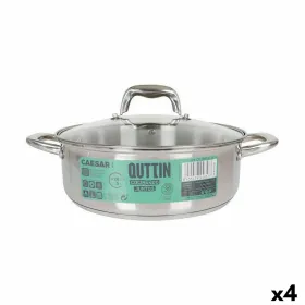 Кастрюля со стеклянной крышкой Quttin Caesar Ø 26 x 9 cm Сталь (4 штук)