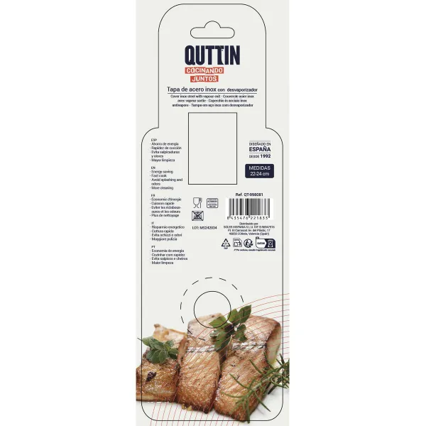 Keptuvės dangtis Quttin 53555 Nerūdijantis plienas