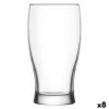 Beer Glass LAV Belek Transparent Crystal 6 Pieces (8 Units) (375 cc)