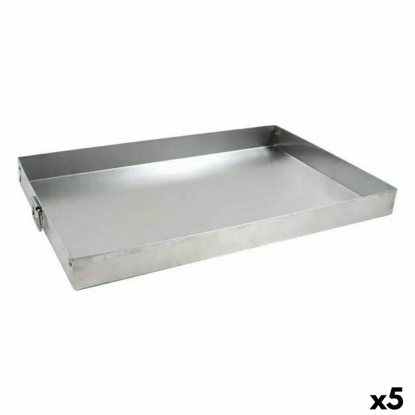 Прямоугольная форма VR Серебристый Алюминий 42 x 28,5 x 3,5 cm (5 штук)