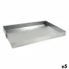 Прямоугольная форма VR Серебристый Алюминий 42 x 28,5 x 3,5 cm (5 штук)