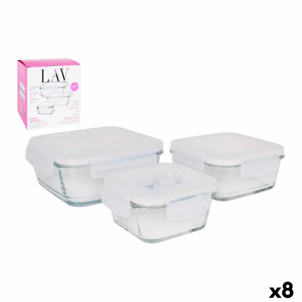 Padažinių rinkinys 3 LAV Stiklas (8 vnt.) (3 pcs)