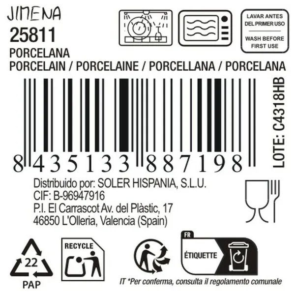 Užkandžių dėklas Jimena 27 x 9,3 x 4,7 cm (24 vnt.)