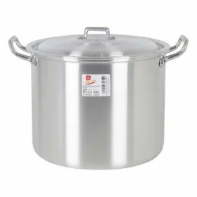 Casserole with Lid 39693 Ø 22 cm Silver 6 L Aluminium 29 x 23 x 20 cm