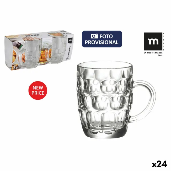 Набор кружек La Mediterránea Abadia 11,5 x 10 cm 300 ml 2 Daudzums Ø 7,7 cm 11,4 cm 9,7 cm (24 gb.)