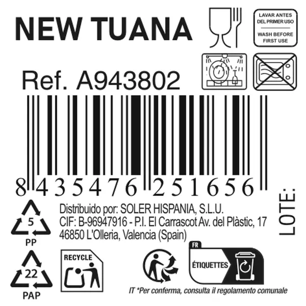 Deserta trauks La Mediterránea New tuana ø 19 x 1,7 cm (24 gb.)