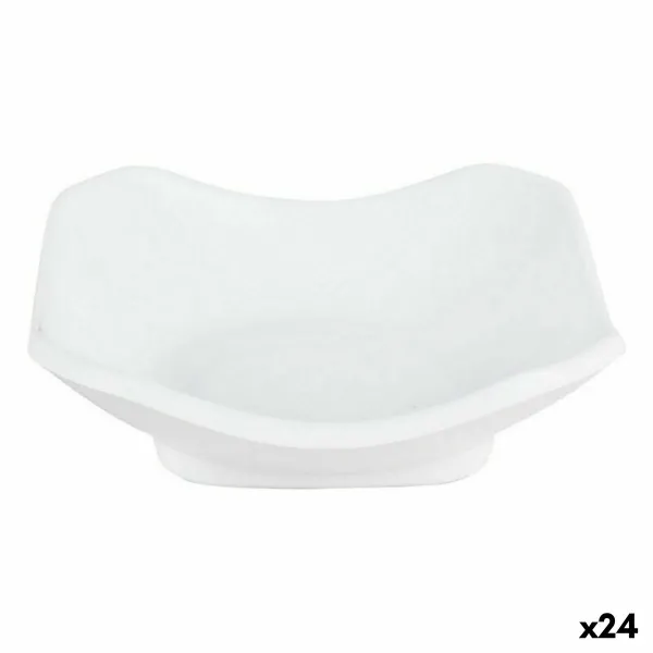 Maistelusetti Viejo Valle Troya Valkoinen Melamiini Neliö 11 x 11 x 3,5 cm (24 osaa)