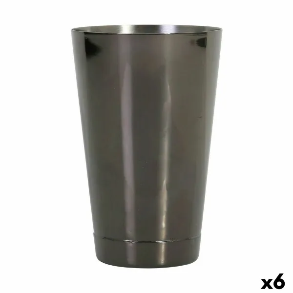 Sekoitusastia Inde Ruostumaton teräs Musta Cocktail 50 cl (6 osaa)