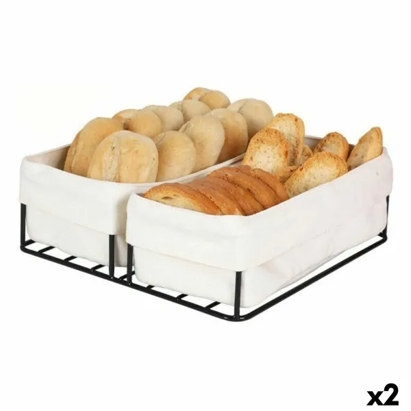 Leipäkori Viejo Valle 2 Korit 100% puuvillaa 24 x 23 x 7 cm (2 osaa)