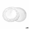 Cake stand Algon White 16 x 16 x 1,5 cm Circular (4 Pieces) (48 Units)