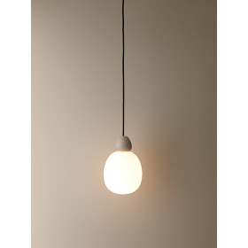 Buddy pendant D184 sand structure/opal glass E14