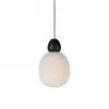Buddy pendant D184 black structure/opal glass E14