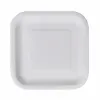 Plate set Algon Disposable White Cardboard Squared 23 cm (10 Units)