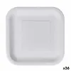 Lautassetti Algon Kertakäyttöinen Valkoinen Kartonki Neliö 26 cm (36 Osaa)