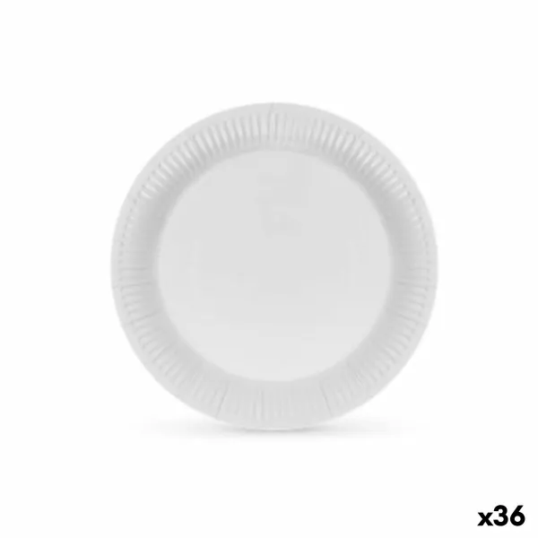 Plokštelių rinkinys Algon Kartonas Vienkartinis Balta (36 Vienetai)