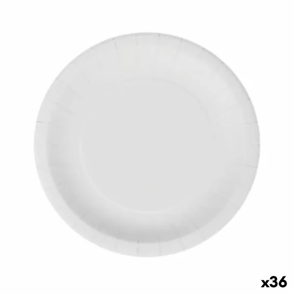 Plāksņu komplekts Algon Vienreizējas lietošanas Balts Kartons 20 cm (36 Vienības)