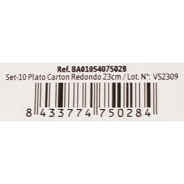 Plate set Algon Disposable White Cardboard 23 cm (36 Units)