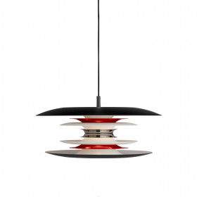 Diablo pendant D400 flat black/glossy red E14