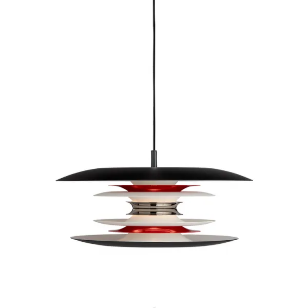 Diablo pendant D400 flat black/glossy red E14