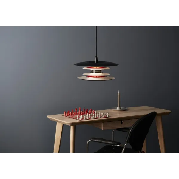 Diablo pendant D400 flat black/glossy red E14