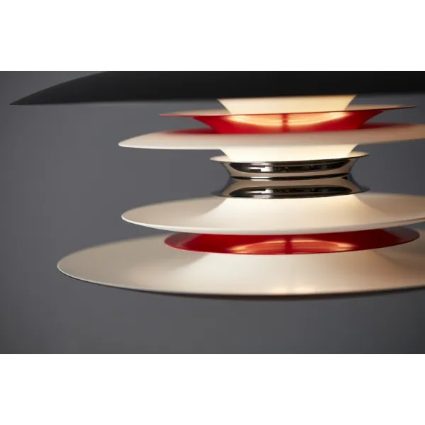 Diablo pendant D400 flat black/glossy red E14