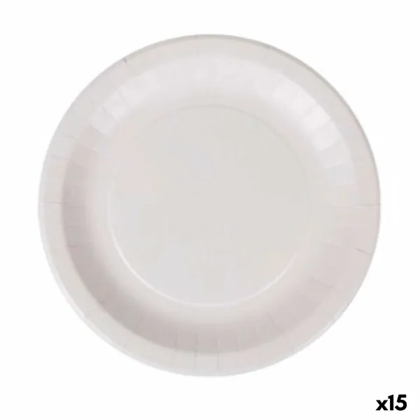 Plāksņu komplekts Algon Vienreizējas lietošanas Balts Kartons 28 cm (15 gb.)
