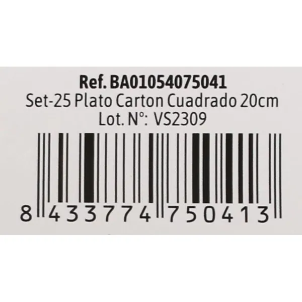 Plate set Algon Disposable White Cardboard 20 cm (36 Units)
