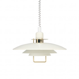 Primus II pendant D430 white/gold E27