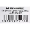 Set of glasses Algon Cardboard Disposable 200 ml Fuchsia 36 Units (24 Pieces)