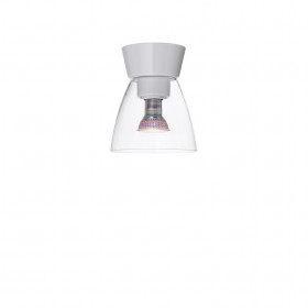 Bizzo ceiling D165 flat white/clear glass E27