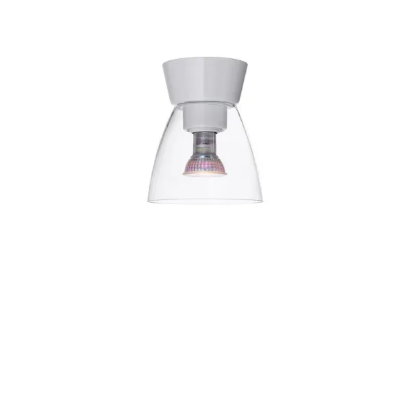 Bizzo ceiling D165 flat white/clear glass E27