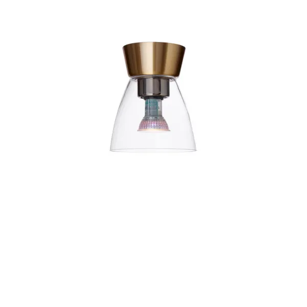 Bizzo ceiling D165 brass/clear glass E27