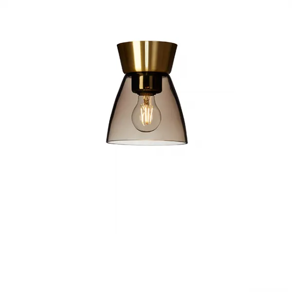 Bizzo ceiling D165 brass/smoked glass E27